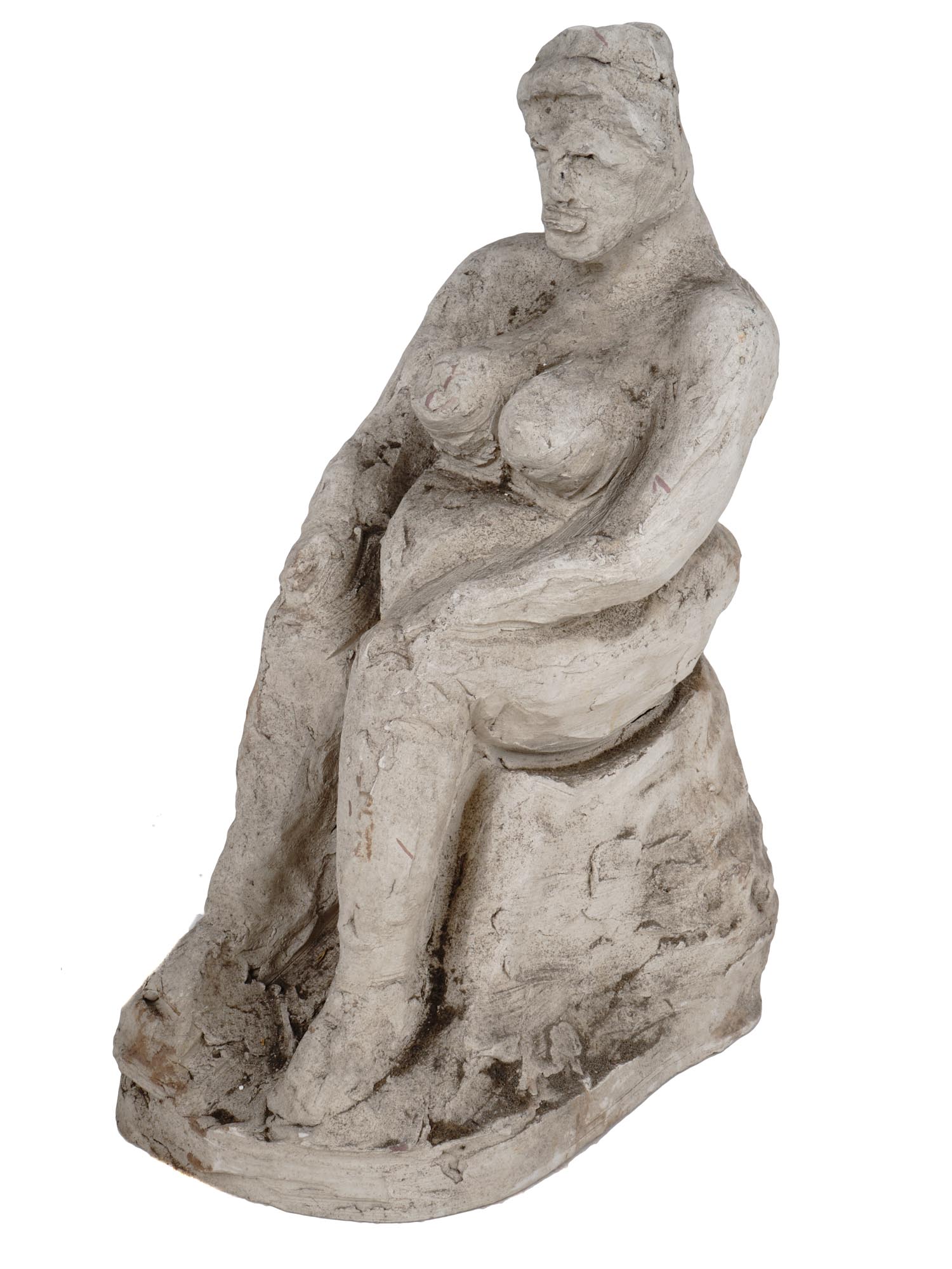 ATTR TO STEELE BURDEN THREE CLAY NUDE SCULPTURES PIC-5